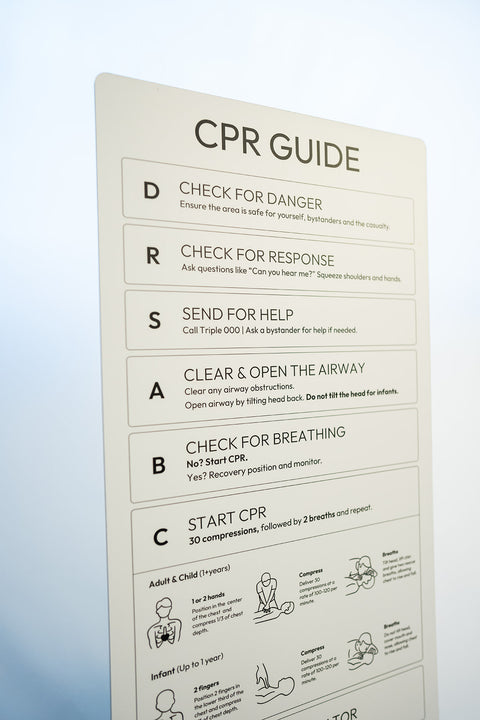 Ice White CPR Pool Sign