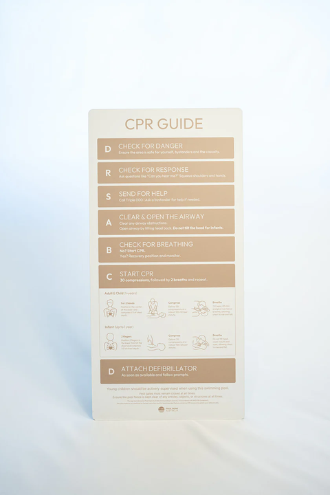 Dune Gold CPR Pool Sign