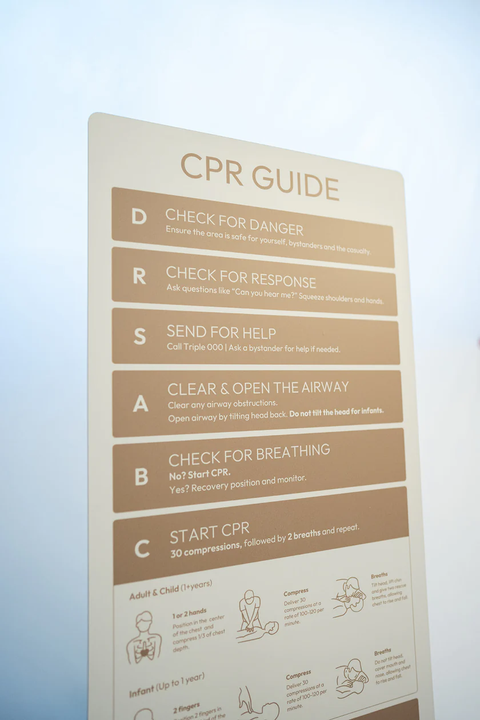 Dune Gold CPR Pool Sign