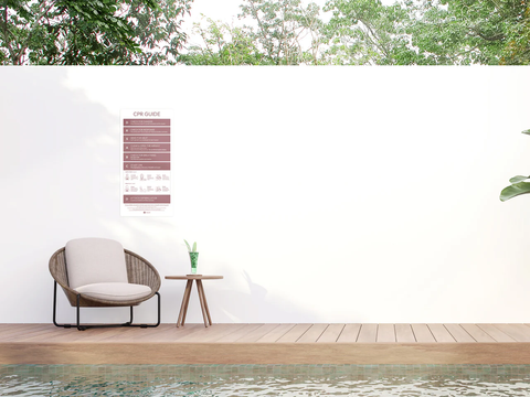 Earth Red Pool Rules Sign