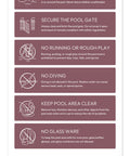 Earth Red Pool Rules Sign, view 2