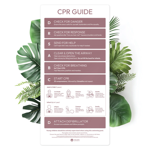 Earth Red Pool Rules Sign